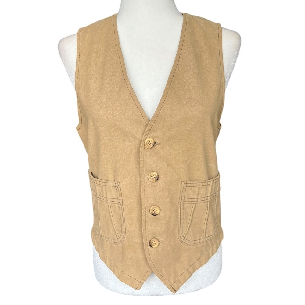Vintage JC Penny Tan Vest 1970's